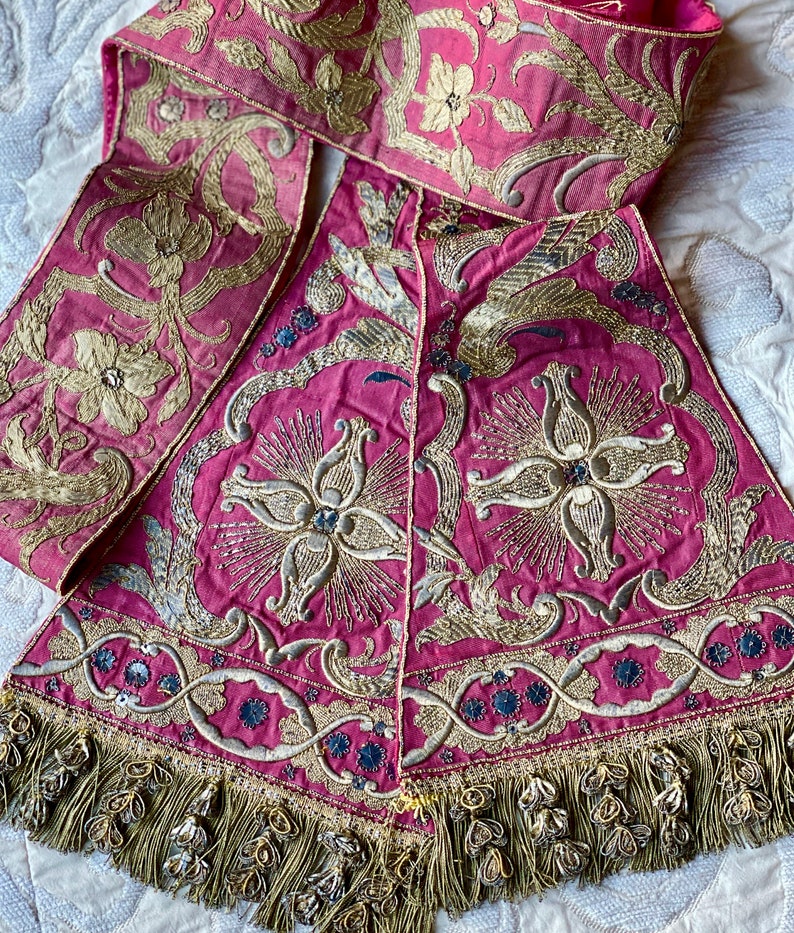 18th Century Embroidery Vestment Stole