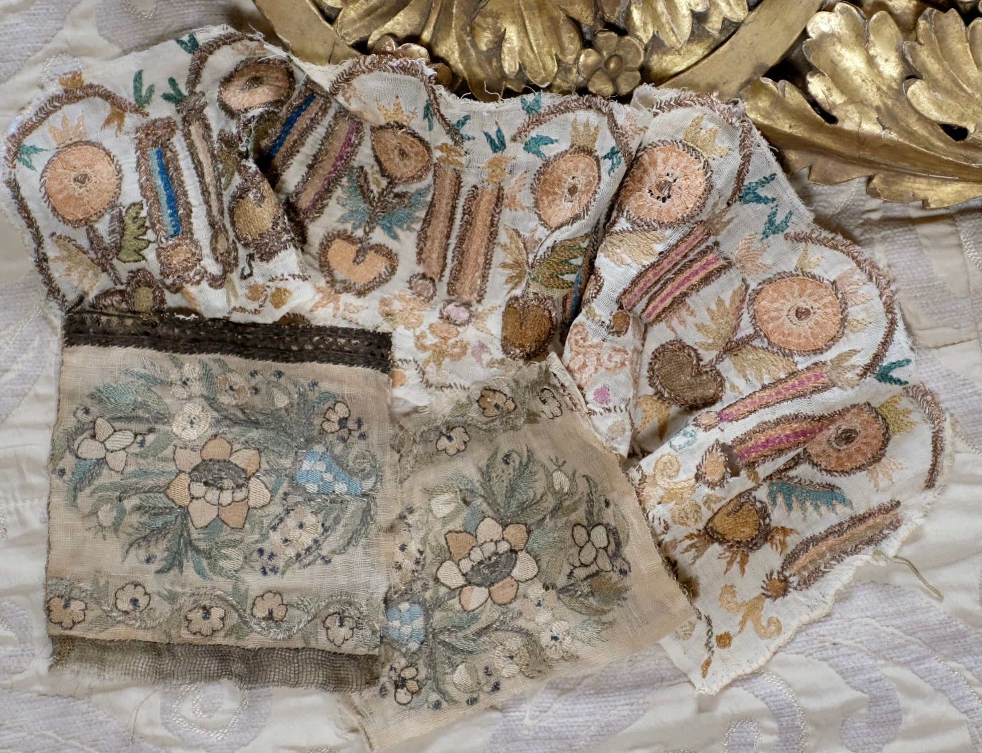 Antique Embroidered Turkish Towel Fragments