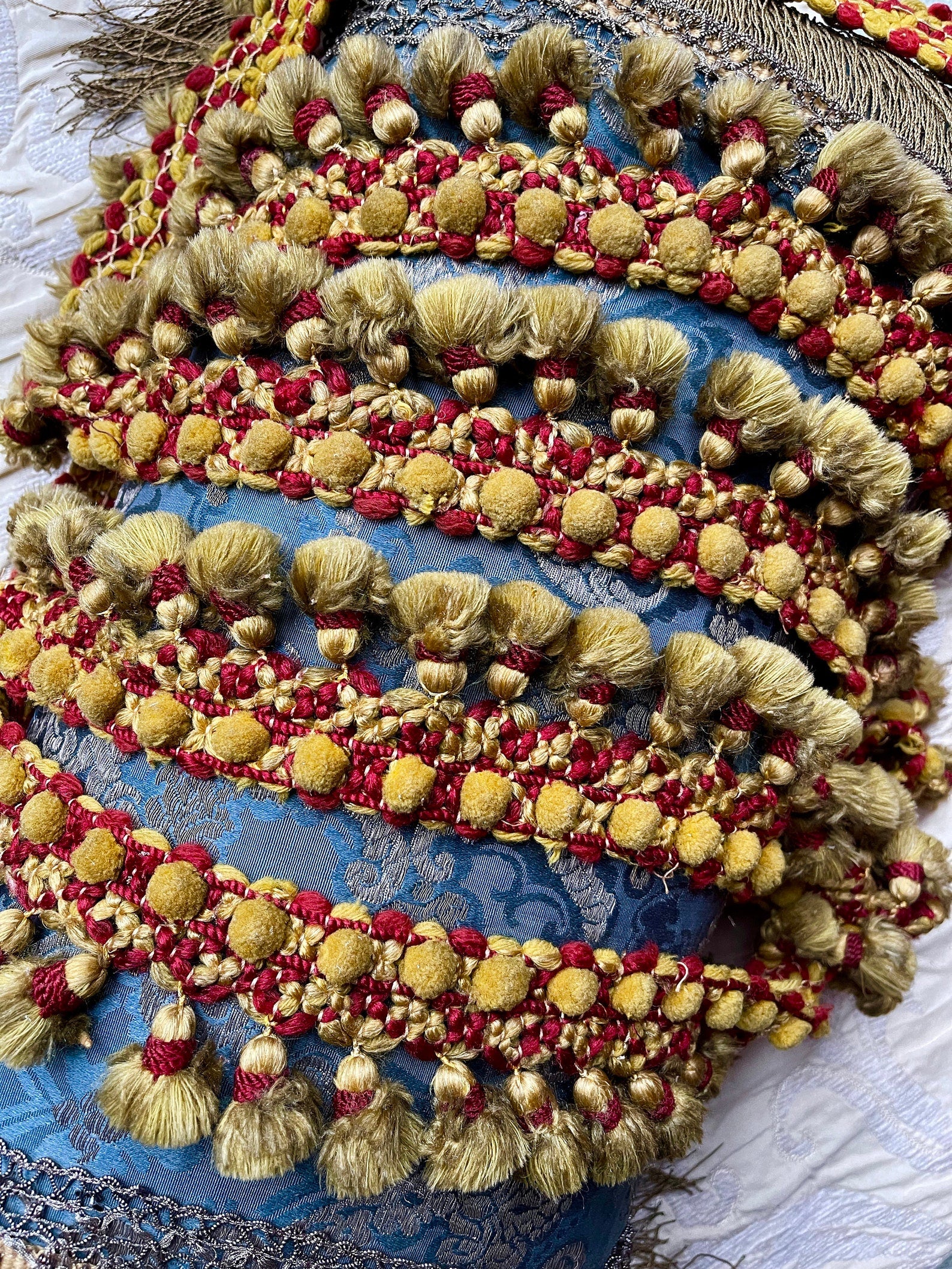 Antique Silk Chenille Bobble Trim