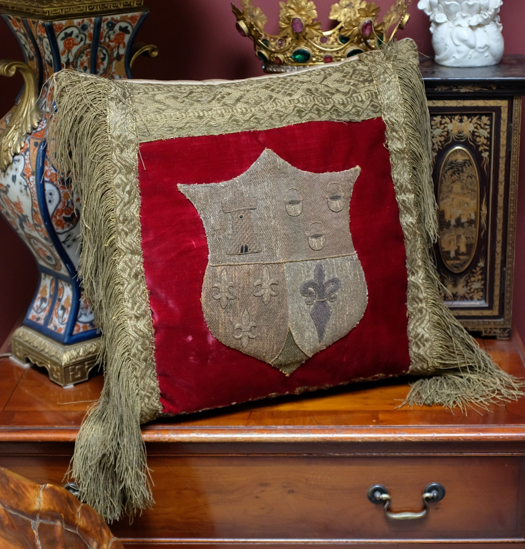 Antique Pillow Armorial