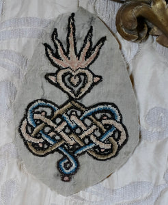 17th Century Crewelwork Slip