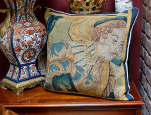 Antique Aubusson Tapestry Pillow