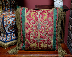 Antique Cushion 17th Century Embroidery