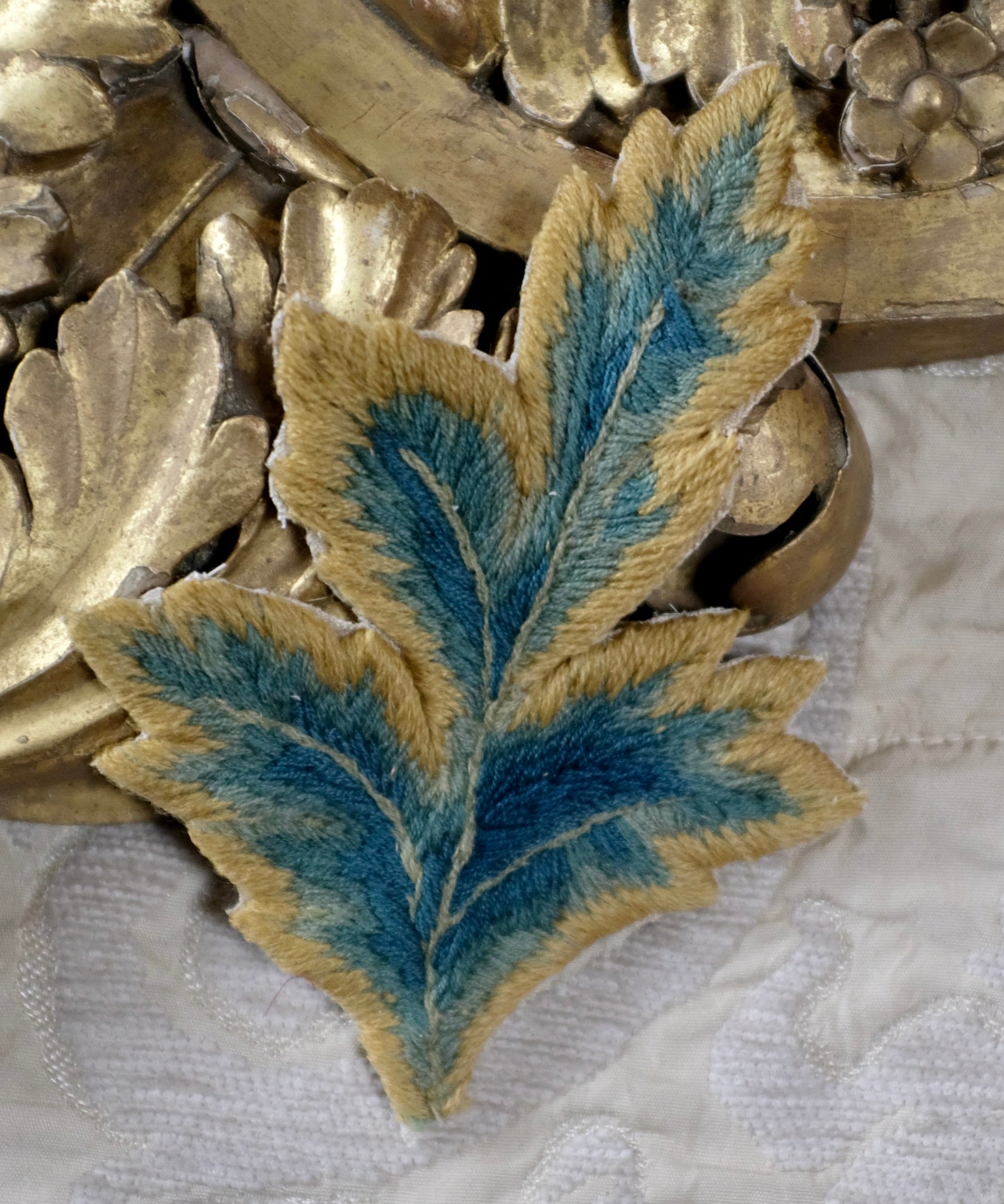 17th Century Crewelwork Slip