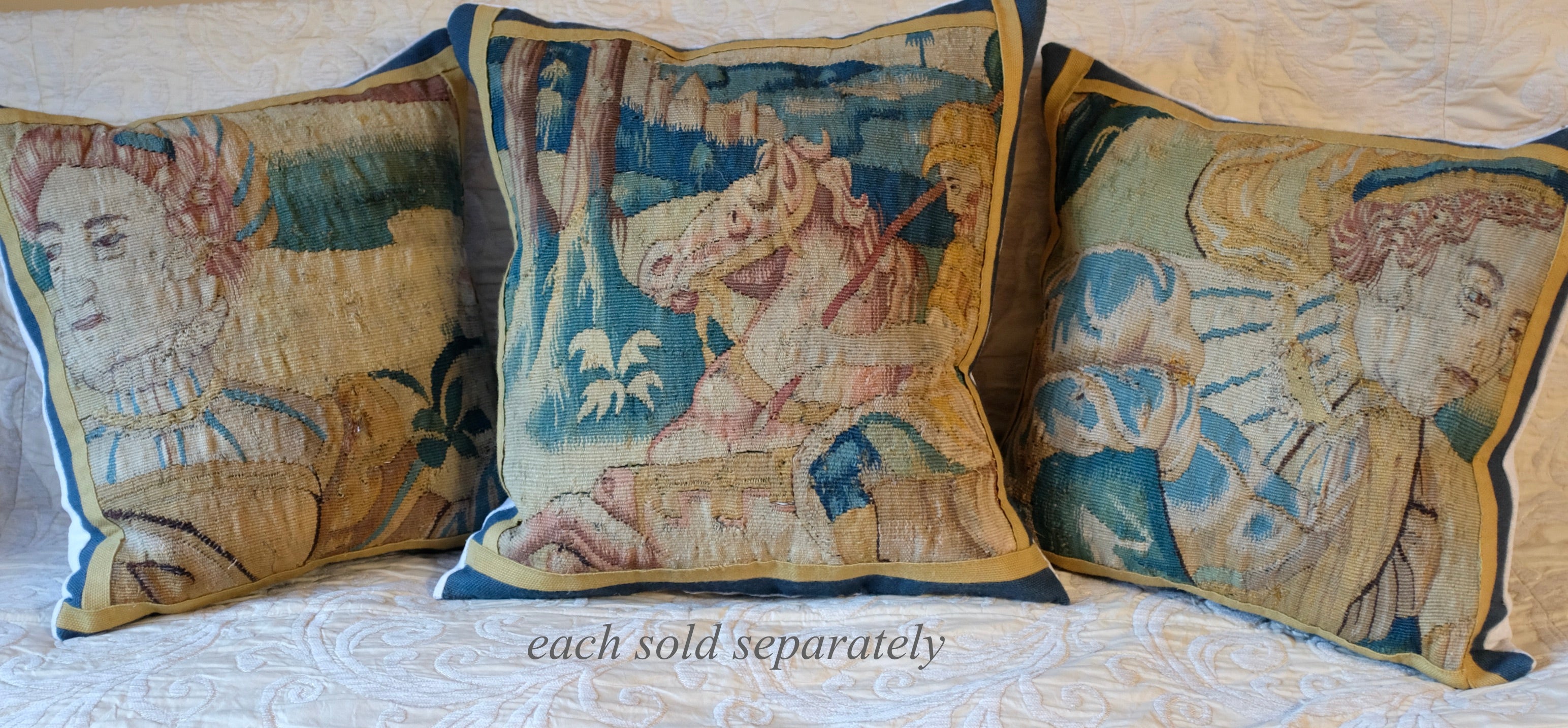 Antique Aubusson Tapestry Pillow