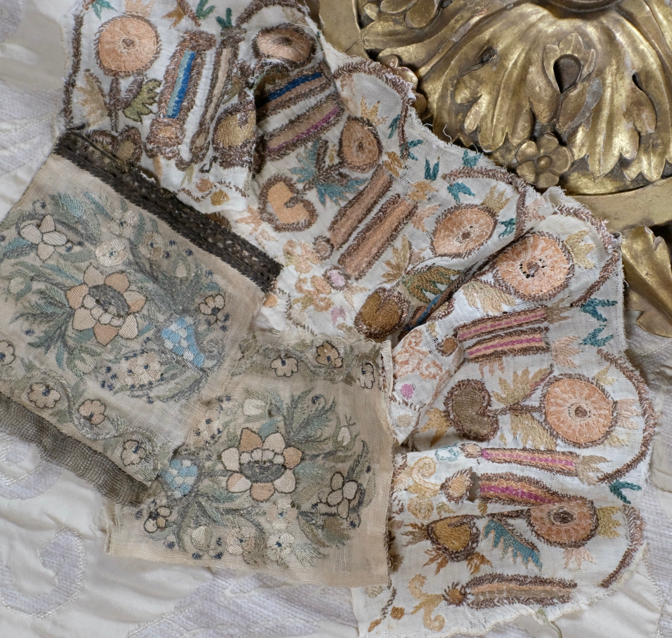 Antique Embroidered Turkish Towel Fragments