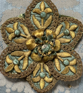 Antique French Rosette Applique