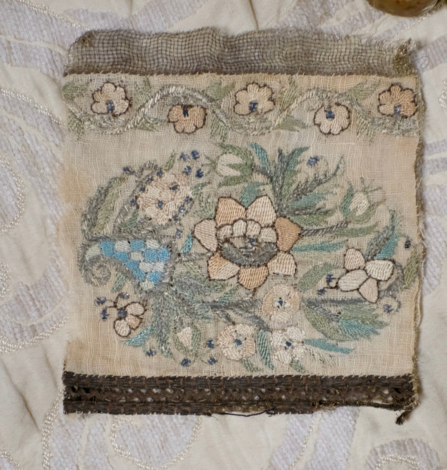 Antique Embroidered Turkish Towel Fragments