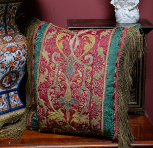 Antique Cushion 17th Century Embroidery