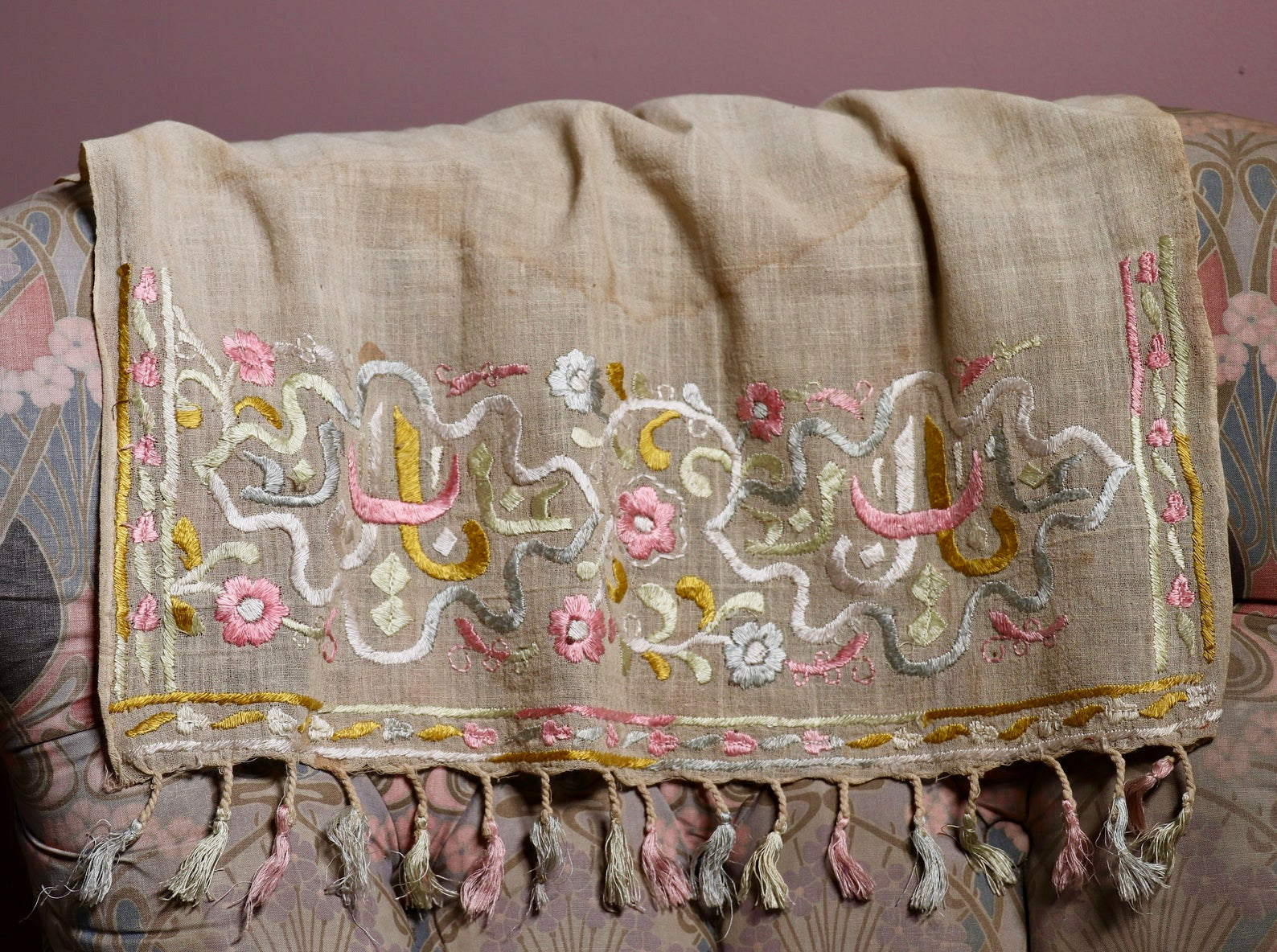 Antique Turkish Embroidered Towel