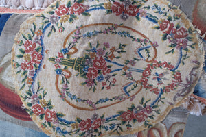 Antique  Needlepoint Panel French Embroidery Circa 1800