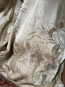 Antique Chinese Export Embrodery   Silk Cover