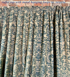Mario Fortuny Printed Fabric Curtain Corone Pattern