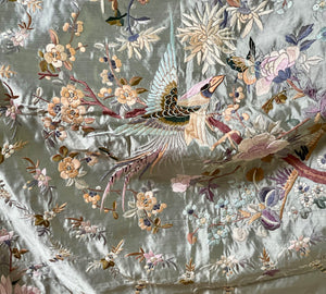 Antique Chinese Export Embroidered Silk Cover