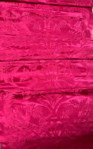 Antique French Silk Damask Pomegrantes