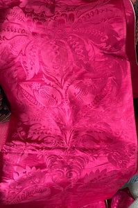 Antique French Silk Damask Pomegrantes