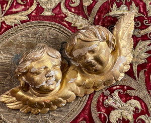 Antique Giltwood Cherubs Baroque Carving