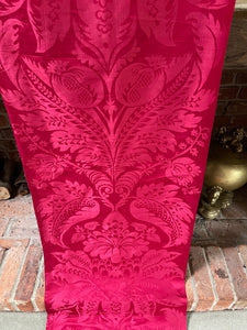 Antique French Silk Damask Pomegrantes