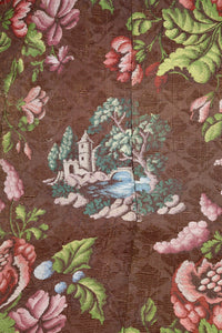 Spitalfields Silk Fabric Antique  Brocade 18th Century Huguenot Woven Museum Deaccessment Panel